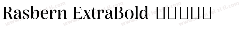 Rasbern ExtraBold字体转换